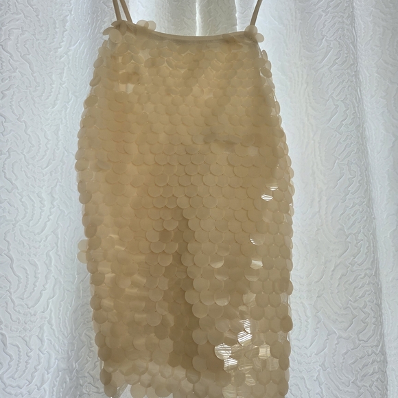 Lulu's Elegant Cream Sequin Top - Picture 1 of 8